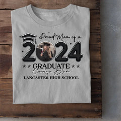 Personalized T-shirt - Graduation Keepsake Gift - Balloon Style Proud Mom Dad Of A 2024 Graduate Photo