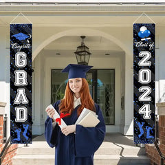 Personalisiertes Glückwunsch-Grad-Banner mit Foto, 3-teiliges Set, Abschluss-Banner, Abschlussgeschenk