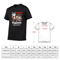 Personalisiertes T-Shirt mit 4 Fotos, stolze Familie eines Abschlussjahrgangs 2024, Senior, personalisierbar