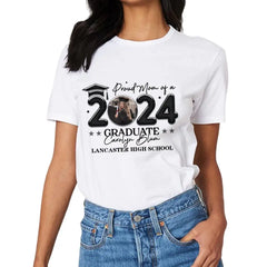 Personalized T-shirt - Graduation Keepsake Gift - Balloon Style Proud Mom Dad Of A 2024 Graduate Photo