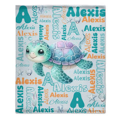 Custom Name Swaddle For Kids, Grandkids -Personalized Dinosaur Photo Blanket