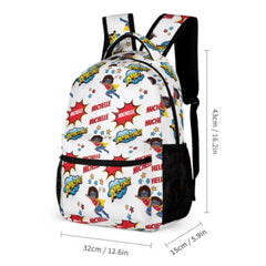 Personalized Custom Comic Book Boys Names - Superhero Child Name Backpacks