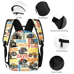 Truck Car Personalized Name Custom Backpacks - Opening Season Gift for Kids