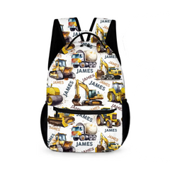 Name Customized Construction Truck Backpack, Opening Season Gift