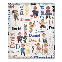 Personalisierte Prinzessinnen- und Prinzendecken - Personalisierte Kinderdecken mit Namen und Foto - Ein Geschenk für Kinder, Jungen, Mädchen, Enkelkinder