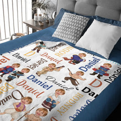 Personalisierte Prinzessinnen- und Prinzendecken - Personalisierte Kinderdecken mit Namen und Foto - Ein Geschenk für Kinder, Jungen, Mädchen, Enkelkinder