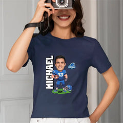 American Football Comics - Personalised Photo T-Shirt - A Gift for Football Fans - OLESA