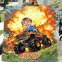 Big Bang - Personalised Photo Truck Blankets - Gifts for Child - OLESA