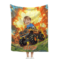 Big Bang - Personalised Photo Truck Blankets - Gifts for Child - OLESA