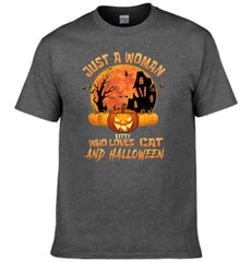 Cat Halloween Pumpkin Head Name Customized T-Shirt - Halloween Gift - OLESA