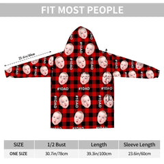 Classic Plaid Blanket Hoodie Customized - Comfy Pajamas Personalized Person Or Pet Photos And Appellations - A Gift For Family,Pet Owners - OLESA