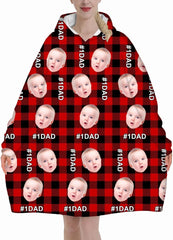 Classic Plaid Blanket Hoodie Customized - Comfy Pajamas Personalized Person Or Pet Photos And Appellations - A Gift For Family,Pet Owners - OLESA