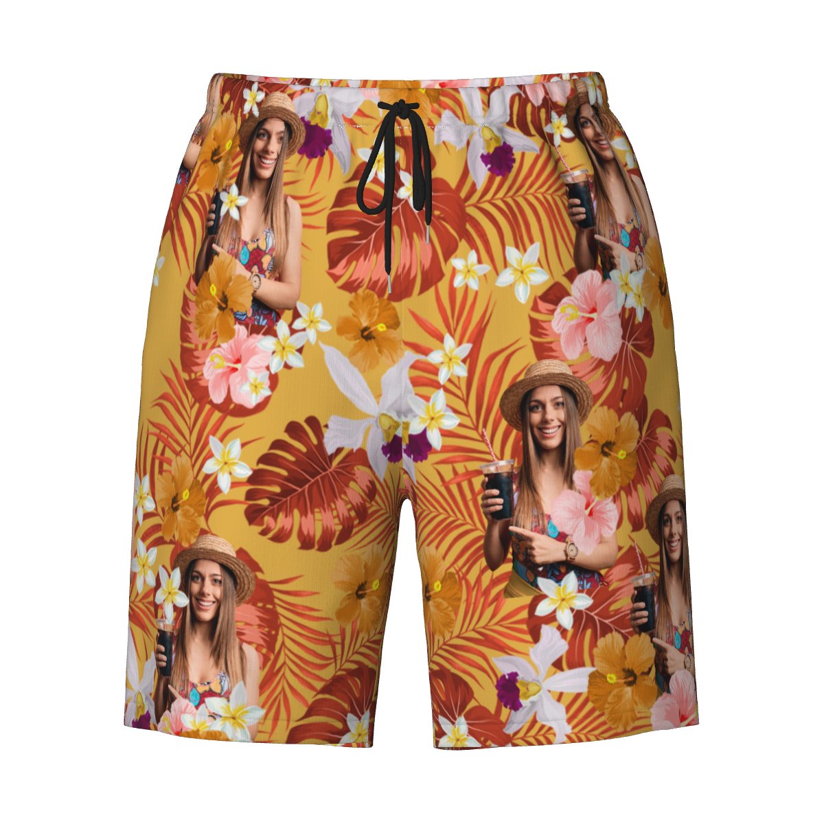 Custom Human Photo Summer Tropical Beach Short For Men - OLESA