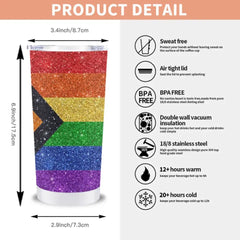 Custom Name Pride, Personalized Rainbow Tumbler, Pride Month Gift - OLESA