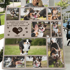 Custom Pet Photo Blanket - Personalized Pet Photo and Name Memorial Blanket - A Memorial Gift For Pet lovers,Pet Owners - OLESA