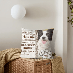 Custom Pet Pillow - Personalised Commemorative Pillow with Pet's Photo,Name and Year - A Gift For Pet Owners,Pet Lovers - OLESA