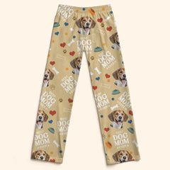 Custom Photo Best Dog Mom Dog Dad - Personalized Pajama Pants - OLESA