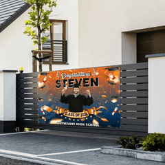 Custom Photo Congrats Class Of 2024 Graduation Backdrop Banner - OLESA