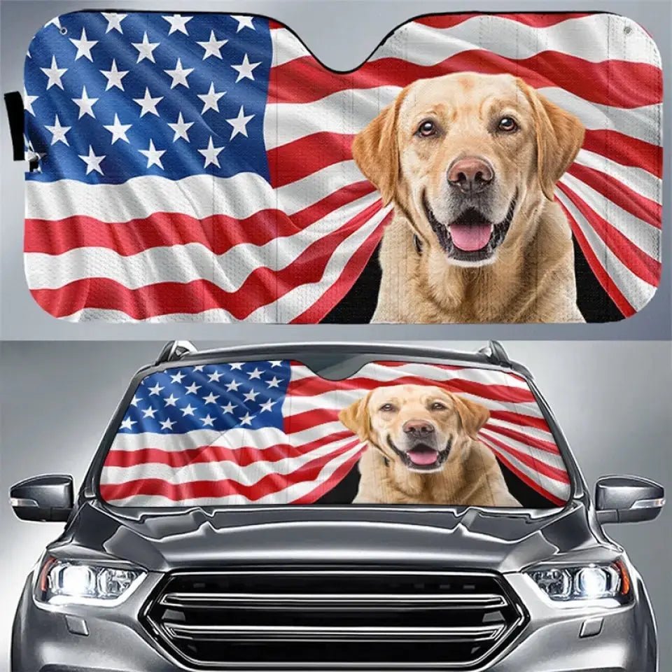 Custom Photo Dog & Cat Personalized Custom Auto Windshield Sunshade, Car Window Protector - Gift For Pet Owners, Pet Lovers - OLESA