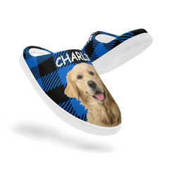 Custom Photo Happiness Is A Warm Puppy - Dog & Cat Personalized Custom Fluffy Slippers - Gift For Pet Owners, Pet Lovers - OLESA