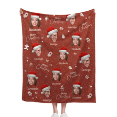 Custom Photo Joy Of Christmas Is Family - Family Personalized Custom Blanket - Christmas Gift For Family Members - OLESA