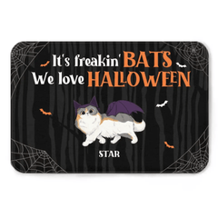 Custom We Love Halloween Mat - Personalized Decorative Doormat - Gift For Pet Lovers, Halloween Gift - OLESA