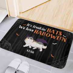 Custom We Love Halloween Mat - Personalized Decorative Doormat - Gift For Pet Lovers, Halloween Gift - OLESA