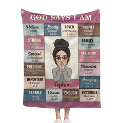 Customised Females Birthday Themed Blankets - Personalised Name And Cartoon Character Blankets - A Gift for Friend,Child,Birthday - OLESA