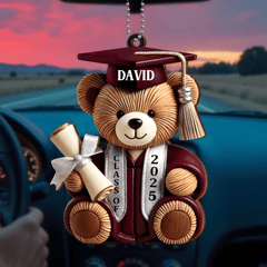 Customised Graduation Blessing Teddy Bear - Personalised Teddy Bear and Name, Year Acrylic Draduation Decoration - Gift For Graduates,Chlidren,Friend - OLESA