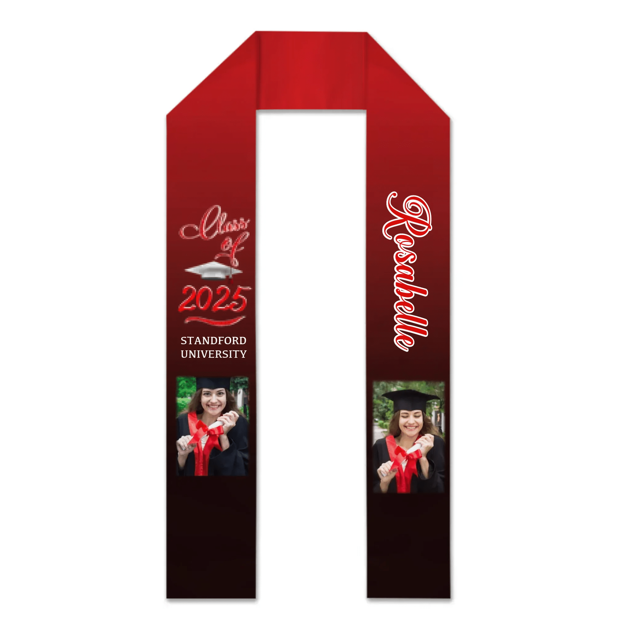 Customised Graduation Gifts - Personalised Photo and Name Stoles Sash Graduation Gift - Memorial Gifts for Graduates,Friend,BFF - OLESA