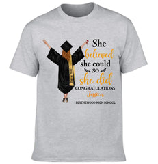 Customised Graduation T-shirt - Graduation Themed Outfits Personalised with Name,University,Year and Image - A Gift For Girl,Granddaughter,Sister,Friend,BFF - OLESA