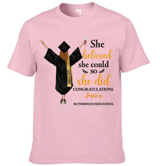 Customised Graduation T-shirt - Graduation Themed Outfits Personalised with Name,University,Year and Image - A Gift For Girl,Granddaughter,Sister,Friend,BFF - OLESA