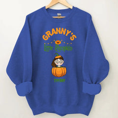 Customised Halloween Pumpkins - Personalised character and name pumpkin Sweatshirt - A Halloween Gift for Family - OLESA