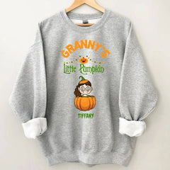 Customised Halloween Pumpkins - Personalised character and name pumpkin Sweatshirt - A Halloween Gift for Family - OLESA