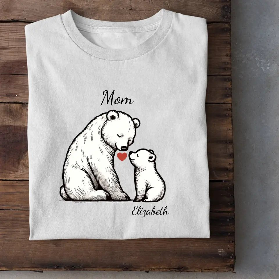 Customized bear children's cotton T-shirt with personalized name - OLESA