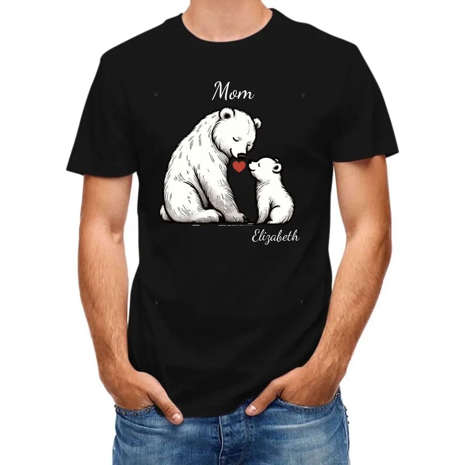 Customized bear children's cotton T-shirt with personalized name - OLESA