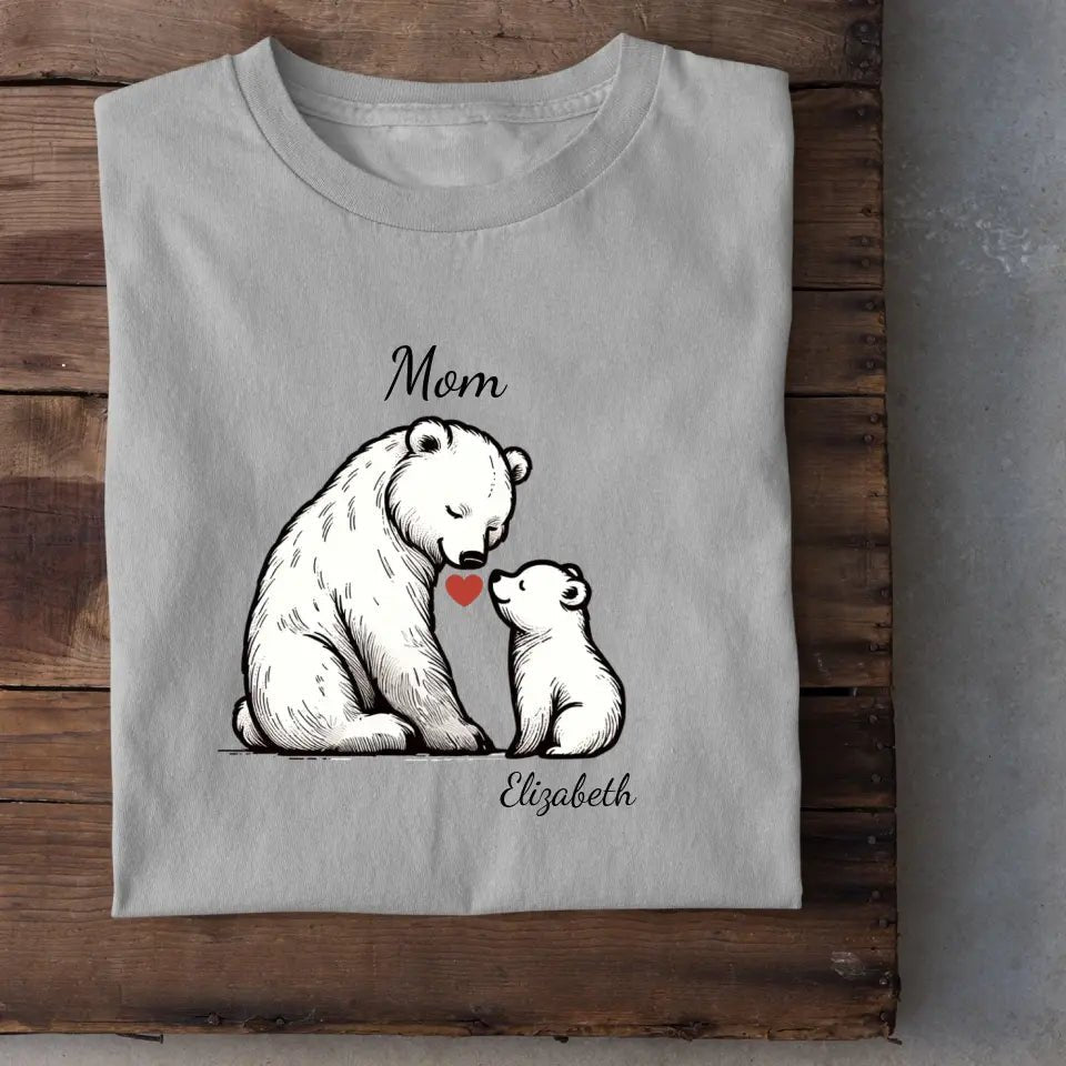 Customized bear children's cotton T-shirt with personalized name - OLESA