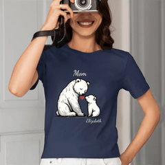 Customized bear children's cotton T-shirt with personalized name - OLESA