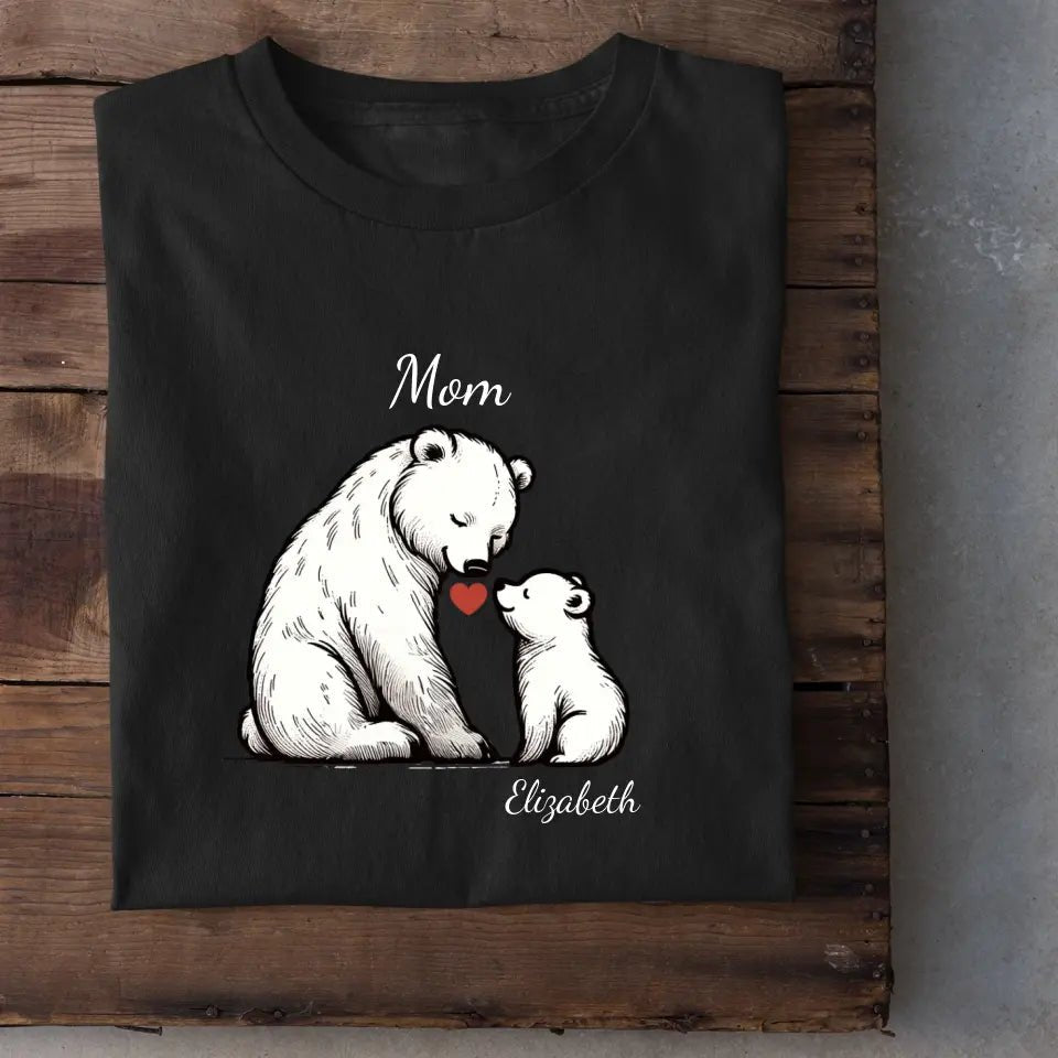 Customized bear children's cotton T-shirt with personalized name - OLESA