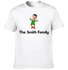 Customized Christmas Style Elf Costumes - Personalized Family Name And Photo Clothes - A Gift For Family,Team - OLESA