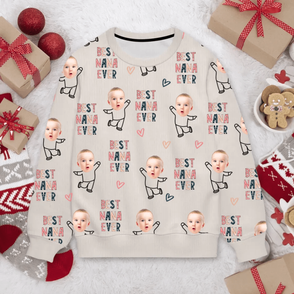Customized Clothing - Warm Sweater Personalized Nickname And Photo - A Cozy Gift For The Family - OLESA