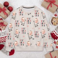 Customized Clothing - Warm Sweater Personalized Nickname And Photo - A Cozy Gift For The Family - OLESA