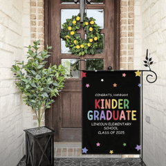 Customized Commencement Season Celebration Flag - Colorful Star Flags with Personalized Names, School Names and Years - Gifts For Family,Graduate,Grandchildren - OLESA