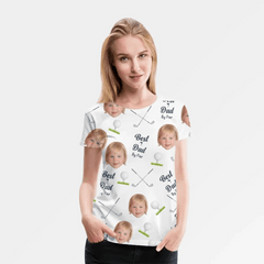 Customized Golf Themed Apparel - Personalized Nickname And Photo Golf Patterned Parent and Child Outfit - Cozy Gifts For Parents,Family,Teams - OLESA