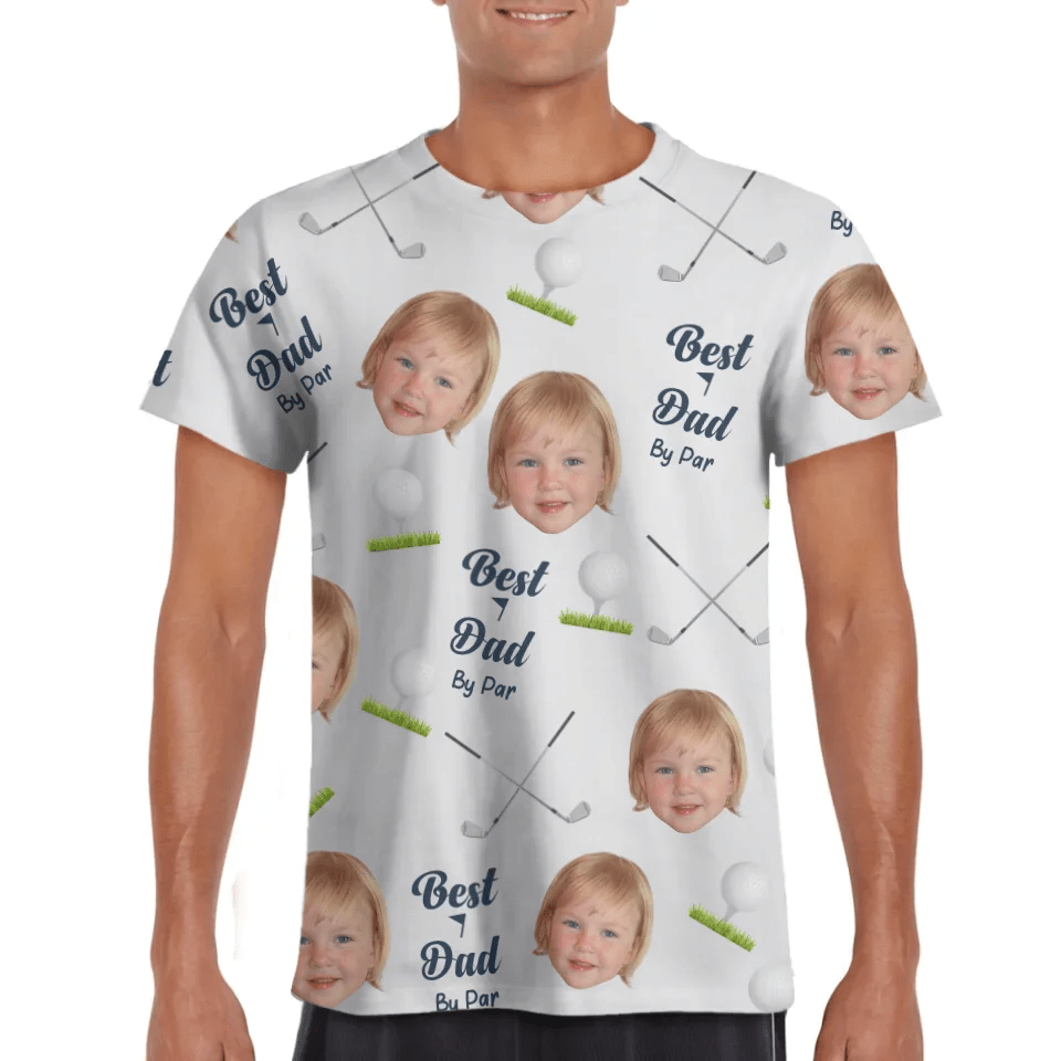 Customized Golf Themed Apparel - Personalized Nickname And Photo Golf Patterned Parent and Child Outfit - Cozy Gifts For Parents,Family,Teams - OLESA