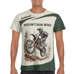Customized Mountain Bike Themed T-shirt - Classic Mountain Colorways Apparel with Personalized Names - A Gift Mountain Bike Lover,Friend,Colleagues - OLESA