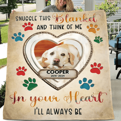 Customized Pet Memorial Blankets - Personalized Pet Name And Photo Of A Love - filled Blanket - Memorial Gifts For Pet Owners,Pet Lovers - OLESA
