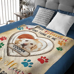 Customized Pet Memorial Blankets - Personalized Pet Name And Photo Of A Love - filled Blanket - Memorial Gifts For Pet Owners,Pet Lovers - OLESA