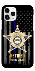 Customized Police Badge Phone Cases - Personalized Badge,Title and Time Retired Police Fashion Phone Case - A Gift For Police,Family,Dad,Grandfather - OLESA