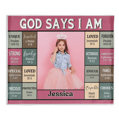 Customized Warm Horizontal Blankets - Soft Facecloth Blanket Personalized With Child's Name And Photo - A Gift For Child - OLESA